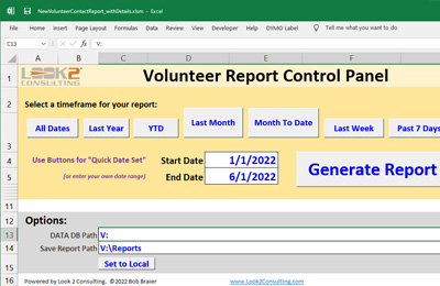 Volunteer Excel